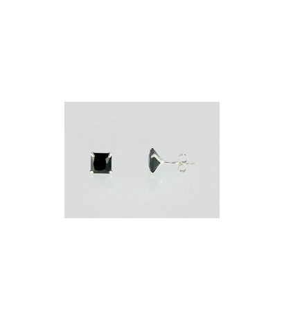 Silver stud earrings 2202630_CZ-BK, Silver 925°, Zirkons
