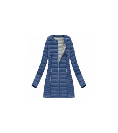 LONG QUILTED JACKET BLUE (21810) striukė