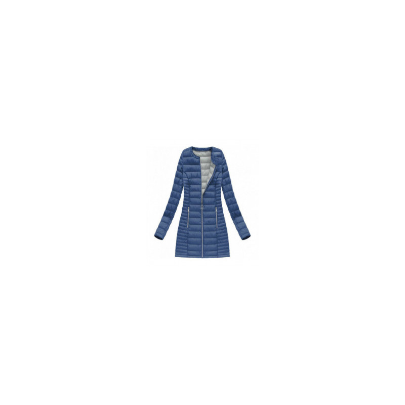 LONG QUILTED JACKET BLUE (21810) striukė