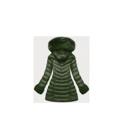 QUILTED HOODED JACKET KHAKI (W750-1) striukė