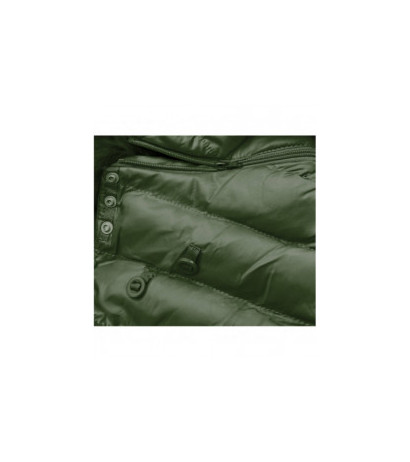 QUILTED HOODED JACKET KHAKI (W750-1) striukė