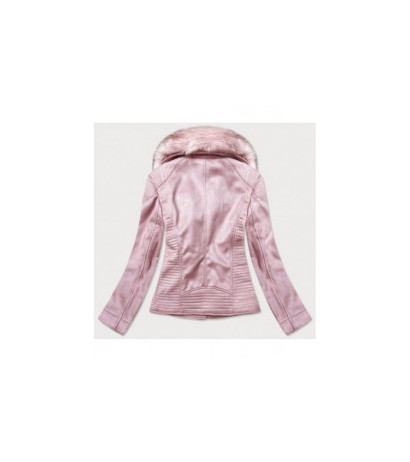SUEDE MOTORCYCLE JACKET POWDER PINK (6501BIG) striukė