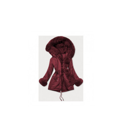 COTTON PARKA WITH FUR WINE (XW805X) striukė