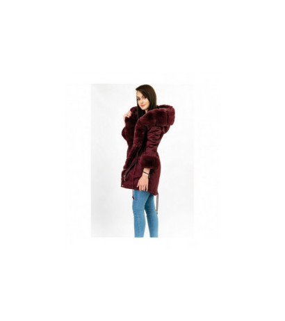 COTTON PARKA WITH FUR WINE (XW805X) striukė