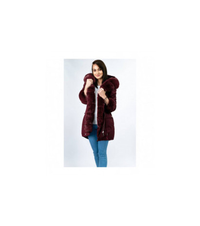 COTTON PARKA WITH FUR WINE (XW805X) striukė