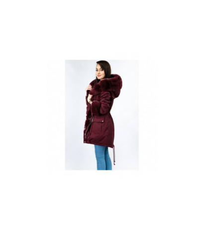 COTTON PARKA WITH FUR WINE (XW805X) striukė