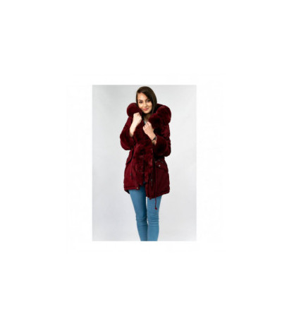 COTTON PARKA WITH FUR WINE (XW801-3X) striukė