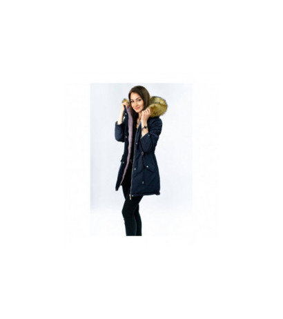 REVERSIBLE HOODED JACKET NAVY BLUE-PINK (W213) striukė