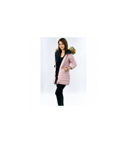 REVERSIBLE HOODED JACKET NAVY BLUE-PINK (W213) striukė
