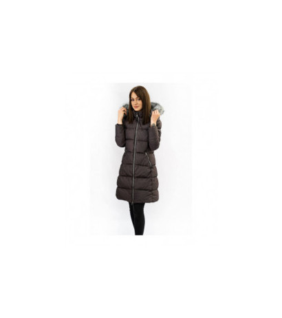 LONG QUILTED JACKET AUBERGINE (7701) striukė