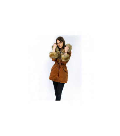 COTTON PARKA WITH FUR CARAMEL (XW793X) striukė