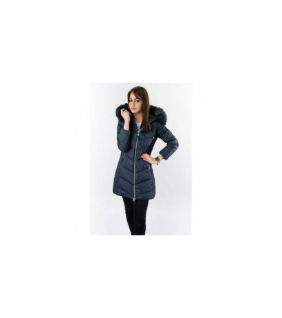 LONG QUILTED JACKET NAVY BLUE (7689) striukė
