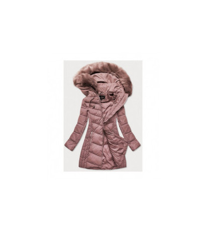 LONG QUILTED JACKET VINTAGE PINK (7689) striukė