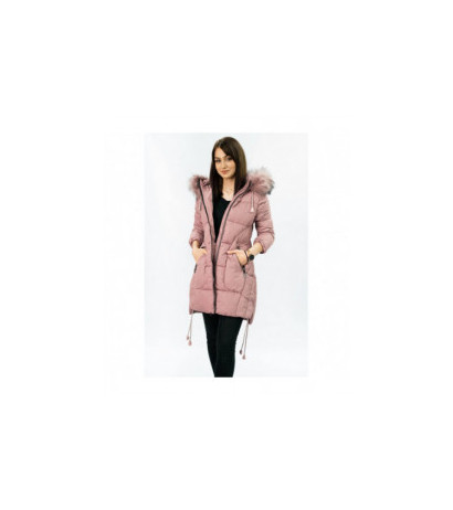 QUILTED HOODED JACKET VINTAGE PINK (7690) striukė