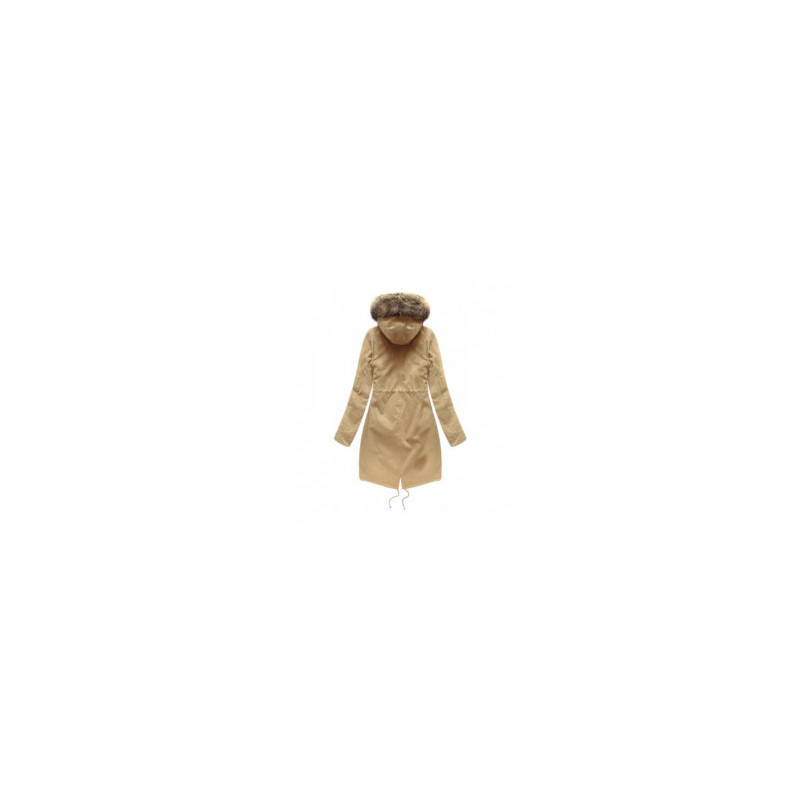 HOODED PARKA WITH LINER BEIGE (7626BIG) striukė