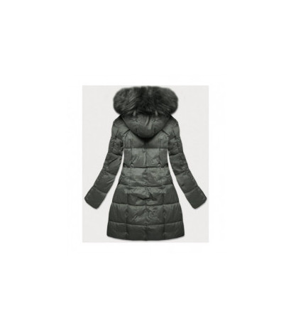 QUILTED HOODED JACKET KHAKI (AURA) striukė