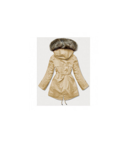 HOODED PARKA WITH LINER BEIGE (7619BIG) striukė