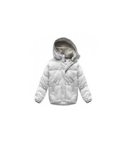 SHORT OVERSIZE JACKET WHITE (7113) striukė