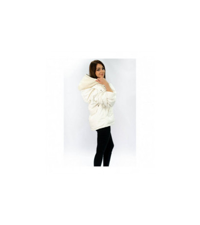 SHORT OVERSIZE JACKET WHITE (7113) striukė