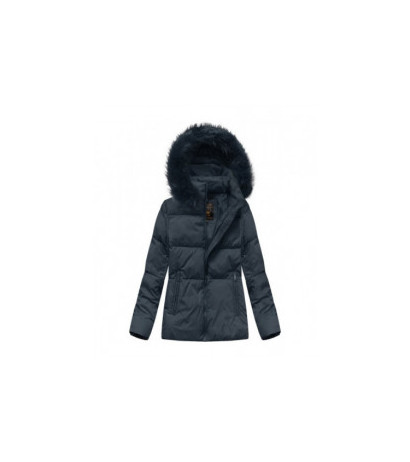 SHORT QUILTED NAVY JACKET (7694) striukė