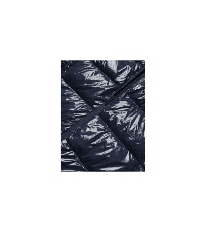 GLOSSY QUILTED NAVY JACKET (7693) striukė