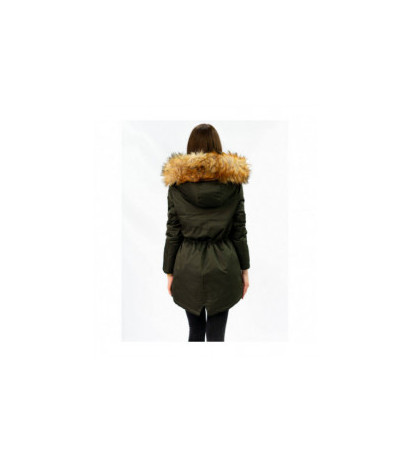 DOUBLE-SIDED PARKA WITH HOOD ARMY-GRAY (B2636) striukė