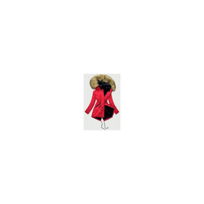 RED PARKA JACKET (B2628) striukė