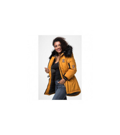 LONGER JACKET WITH HOOD BLACK (M8-757) striukė