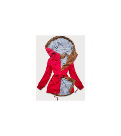 RED SHORT PARKA WITH HOOD (TLR335) striukė