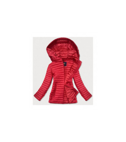 QUILTED HOODED JACKET RED (7218) striukė