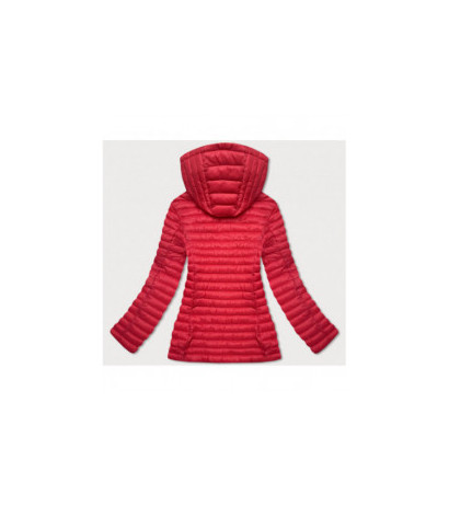QUILTED HOODED JACKET RED (7218) striukė