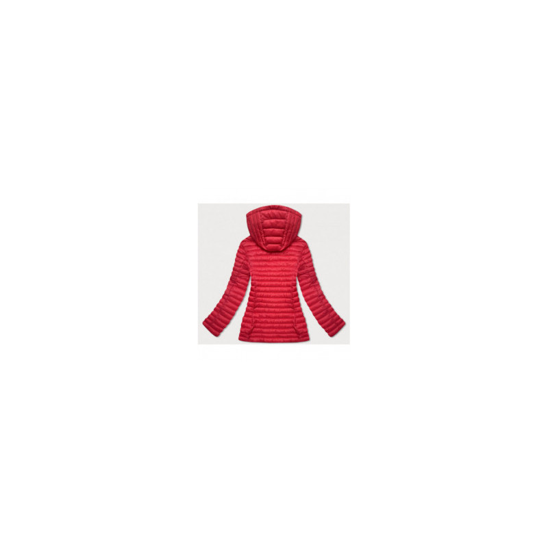 QUILTED HOODED JACKET RED (7218) striukė
