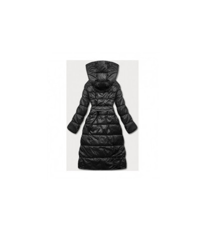LONG JACKET WITH HOOD BLACK (PM7231) striukė