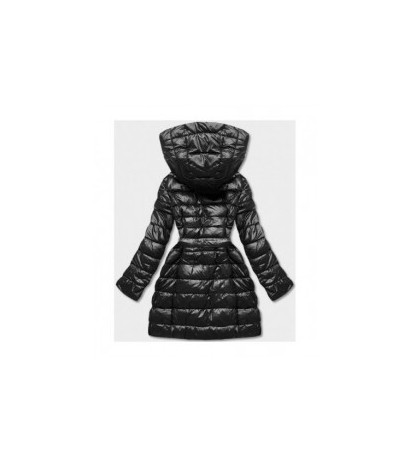LONG JACKET WITH HOOD BLACK (PM7231) striukė