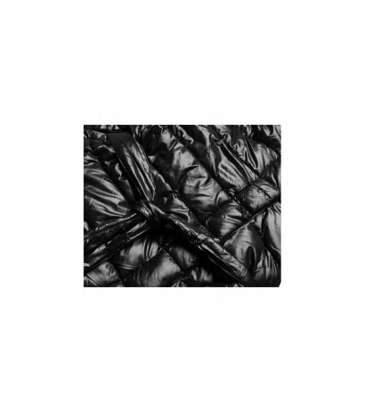 LONG JACKET WITH HOOD BLACK (PM7231) striukė