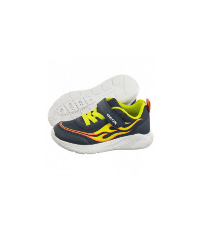 Geox J Sprintye B.B - Mesh+Geobuck Navy/Lime J45GBB 01454 C0749 (GE145-a) sporta apavi