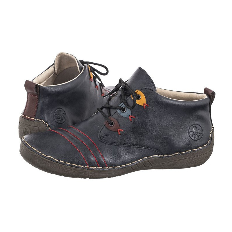 Rieker Granatowe 52509-14 Blue (RI190-a) kurpes