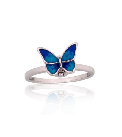 Silver ring 2101916(PRh-Gr)_ML-B+ML-DAQ, Silver 925°, Rhodium (Plating), Jewelery enamel