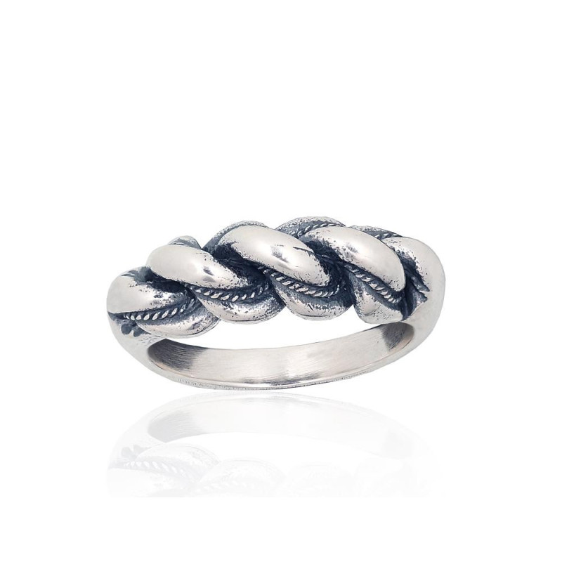 Sudraba gredzens 2101991(POx-Bk), Sudrabs 925°, oksids (pārklājums)