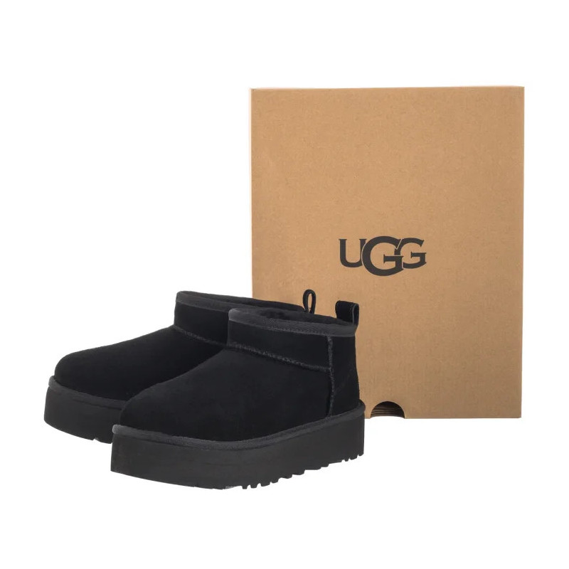 UGG Kids Classic Ultra Mini Platform 1157791K BLK (UA115-b) kurpes