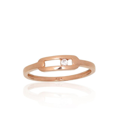 Gold ring 1101209(Au-R)_CZ, Red Gold 585°, Zirkons