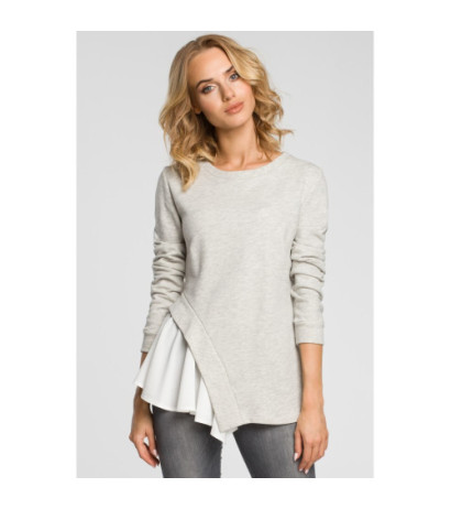 M333 Double-layered asymmetrical blouse - grey