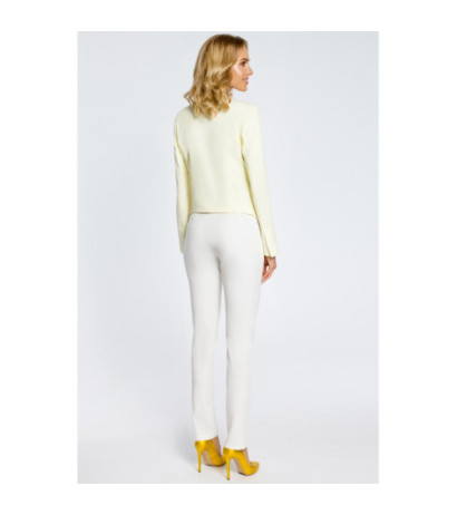 M031 Krótki żakiet marynarka damska narzutka - żółty