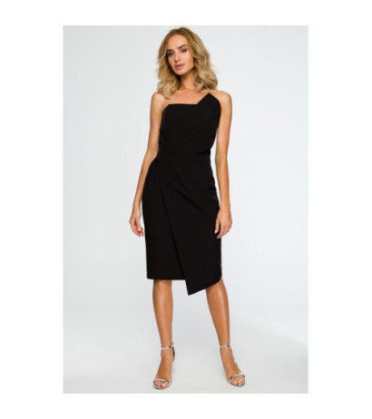 M409 Sukienka gorsetowa - czarna