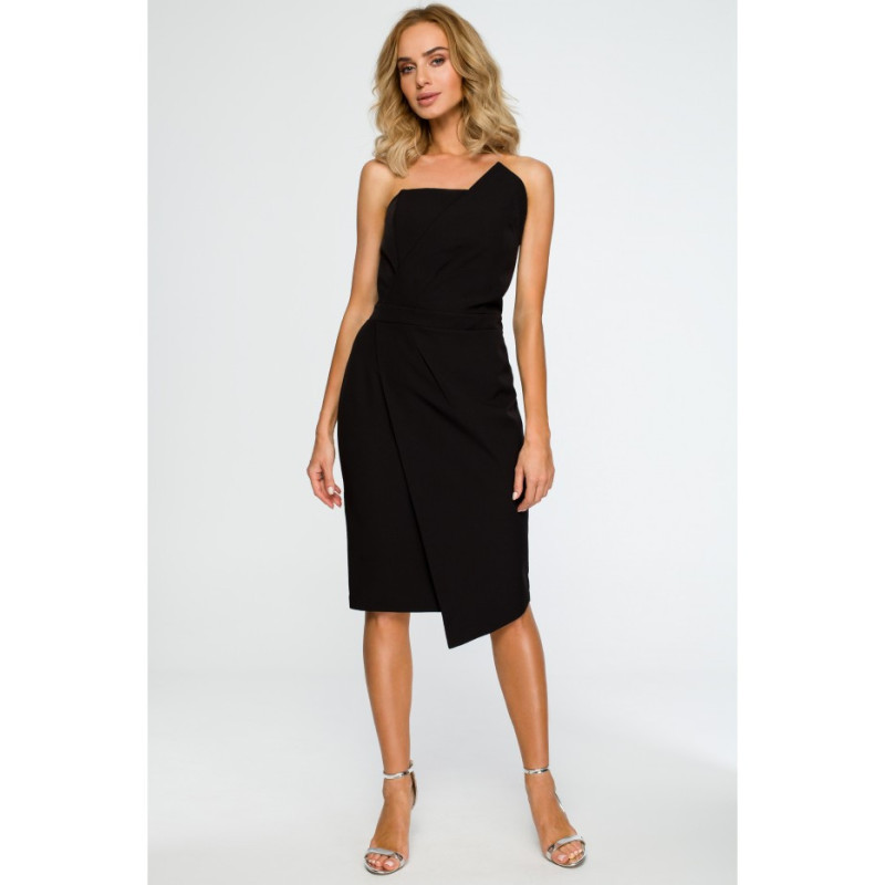 M409 Sukienka gorsetowa - czarna