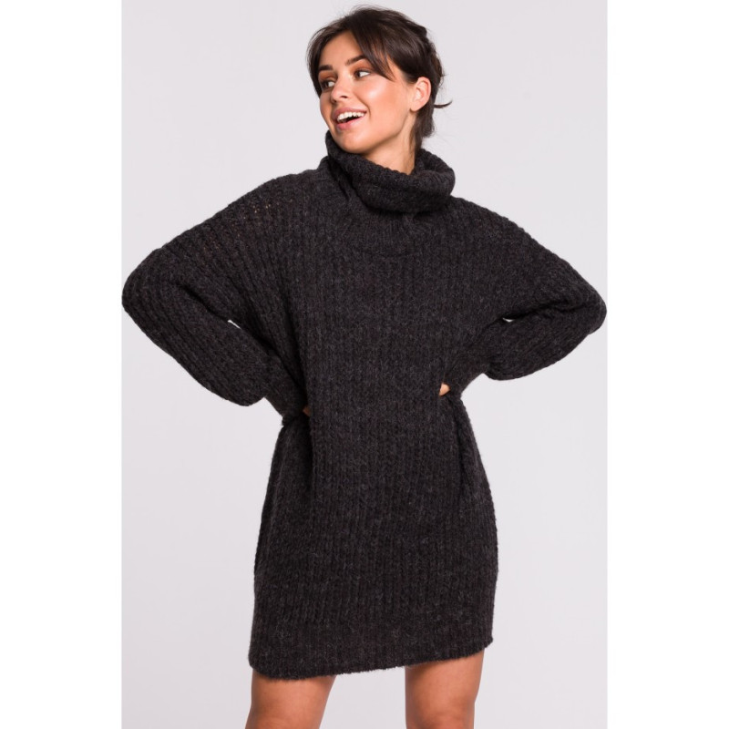 BK030 Long turtleneck sweater - anthracite