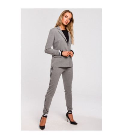 M459 Żakiet ze ściągaczem w mankietach - szary