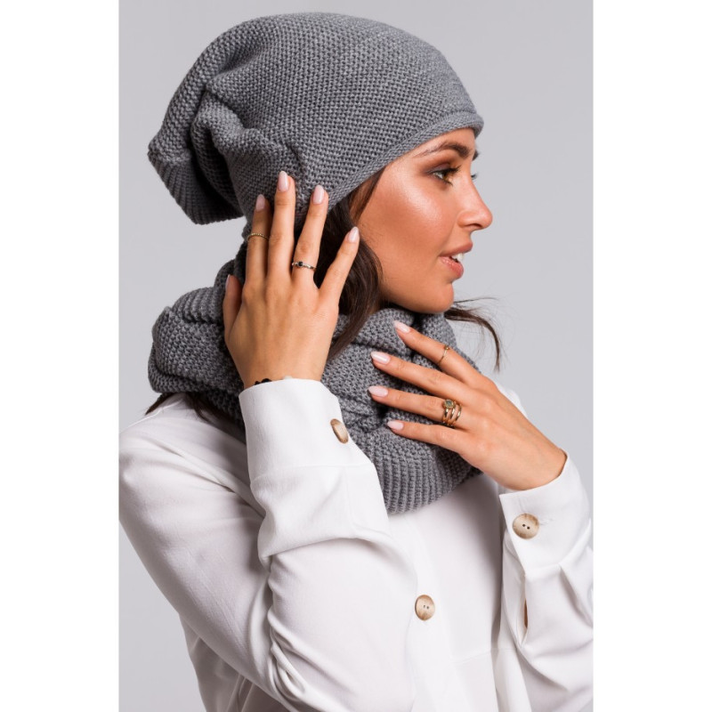 BK044 Czapka smerfetka - szara