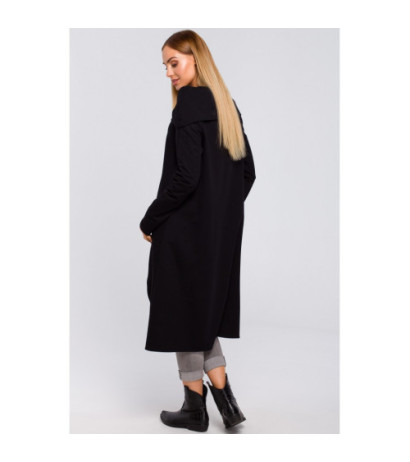 M477 Tunika z szerokim kołnierzem - czarna