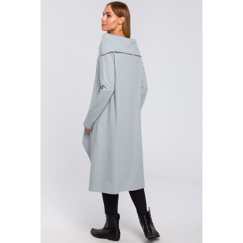 M477 Tunika z szerokim kołnierzem - kolor gołębi